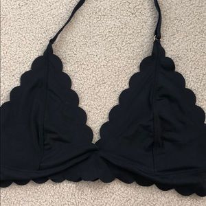 Urban Outfitters black scalloped bralette size L